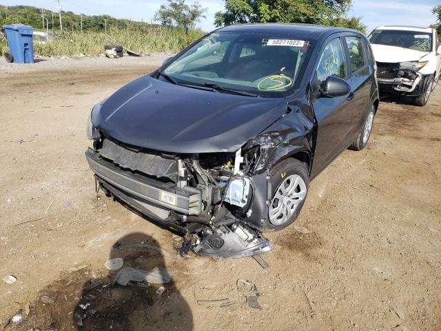 1G1JG6SB2K4137432 - 2019 CHEVROLET SONIC BLACK photo 2