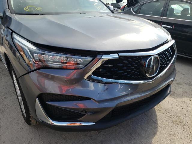 5J8TC1H30KL017845 - 2019 ACURA RDX GRAY photo 9