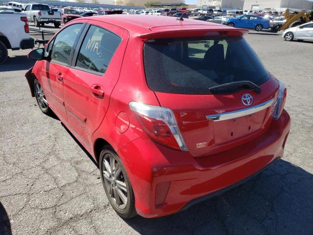 JTDKTUD3XCD534597 - 2012 TOYOTA YARIS RED photo 3