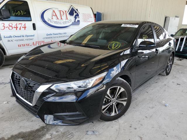 3N1AB8CV6NY230419 - 2022 NISSAN SENTRA SV BLACK photo 2