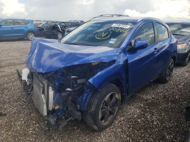 3CZRU5H78JM708600 - 2018 HONDA HR-V EXL BLUE photo 2