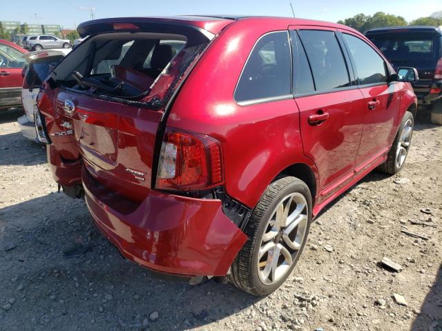 2FMDK4AK0DBA67586 - 2013 FORD EDGE SPORT MAROON photo 4