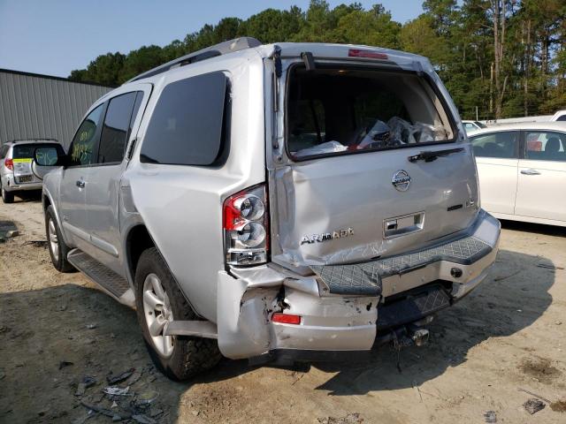 5N1BA08C69N601400 - 2009 NISSAN ARMADA SE SILVER photo 3