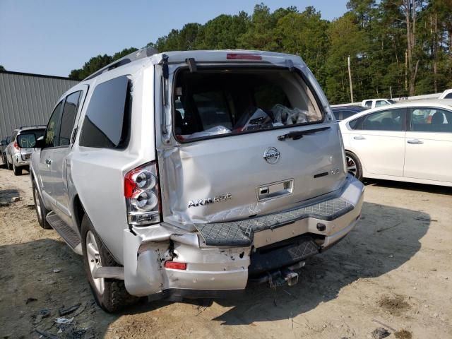 5N1BA08C69N601400 - 2009 NISSAN ARMADA SE SILVER photo 9