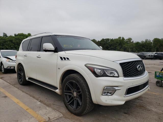 JN8AZ2NE0F9083660 - 2015 INFINITI QX80 WHITE photo 1