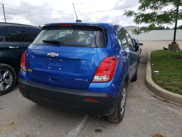 KL7CJKSB3GB618767 - 2016 CHEVROLET TRAX LS BLUE photo 4