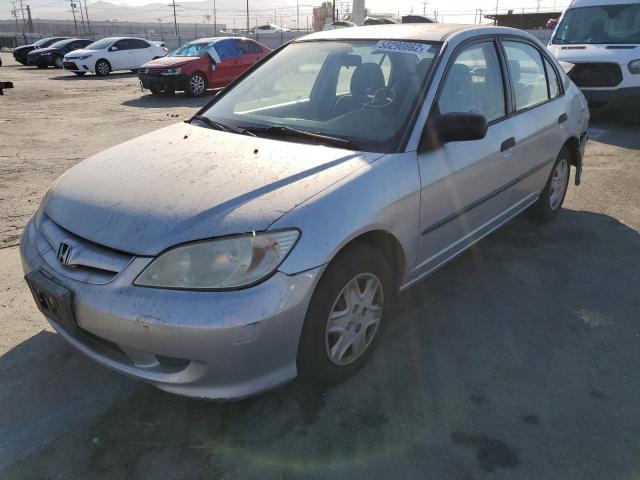 2HGES16384H587011 - 2004 HONDA CIVIC DX V SILVER photo 2