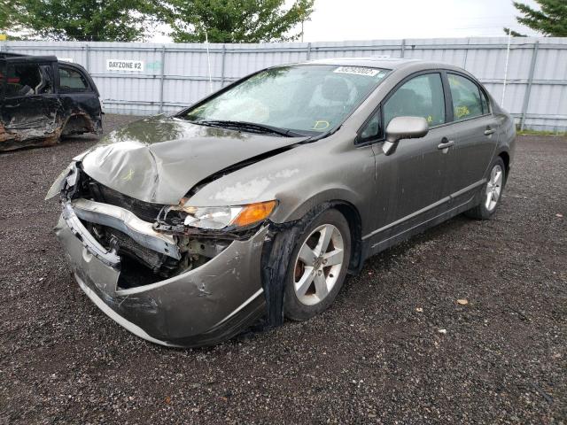 2HGFA16816H028650 - 2006 HONDA CIVIC EX GRAY photo 2