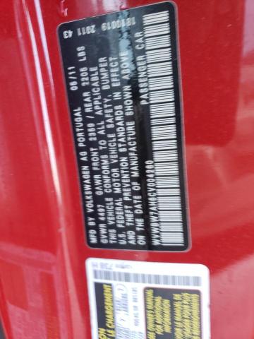 WVWBW7AH6CV004260 - 2012 VOLKSWAGEN EOS KOMFOR წითელი ფოტო 10