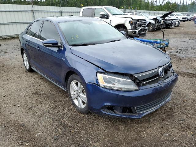 3VW637AJ1DM277628 - 2013 VOLKSWAGEN JETTA HYBR BLUE photo 1