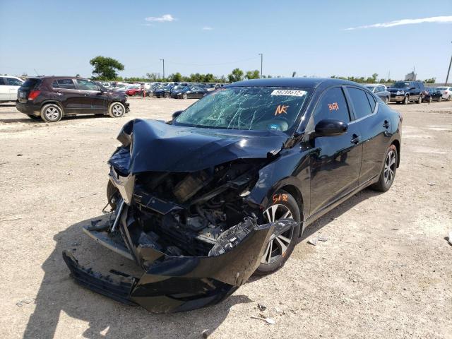 3N1AB8CV9LY229388 - 2020 NISSAN SENTRA SV BLACK photo 2