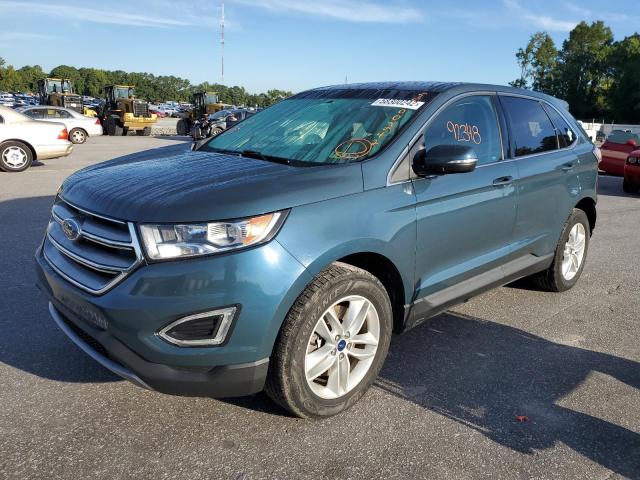 2FMPK4J98GBC04014 - 2016 FORD EDGE SEL BLUE photo 2