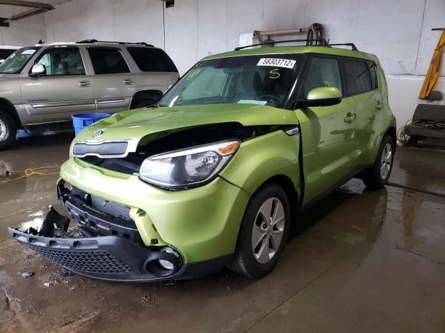 KNDJN2A23F7808750 - 2015 KIA SOUL GREEN photo 2