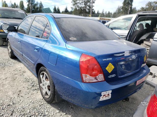 KMHDN46D35U085433 - 2005 HYUNDAI ELANTRA GL BLUE photo 3