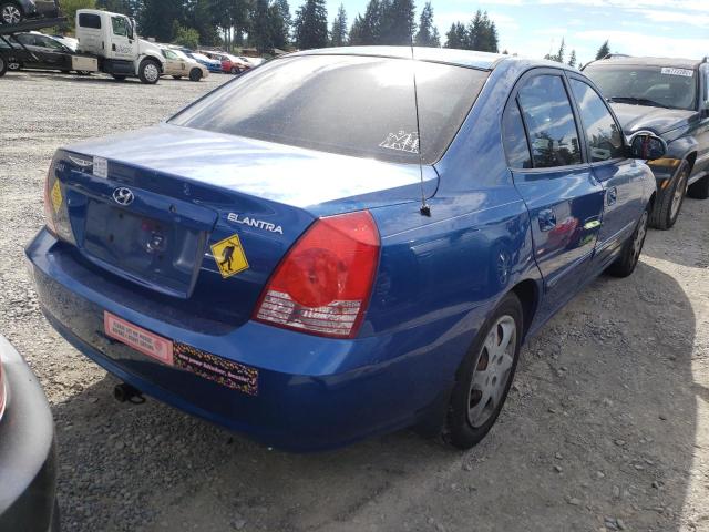 KMHDN46D35U085433 - 2005 HYUNDAI ELANTRA GL BLUE photo 4