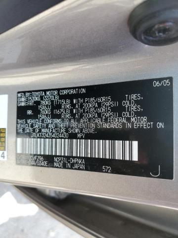 JTLKT324354024430 - 2005 TOYOTA SCION XB 银色 照片 10