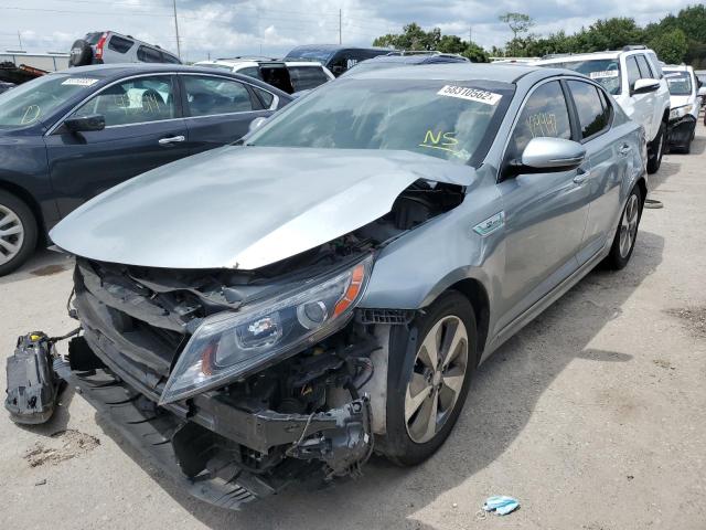 KNAGN4ADXE5073182 - 2014 KIA OPTIMA HYB SILVER photo 2