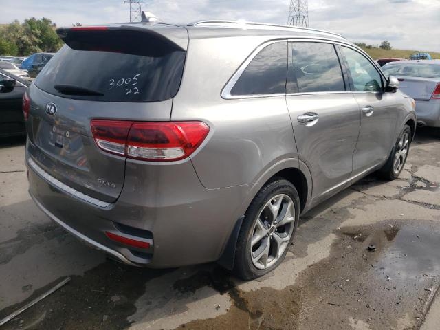 5XYPKDA58JG377259 - 2018 KIA SORENTO SX GRAY photo 4