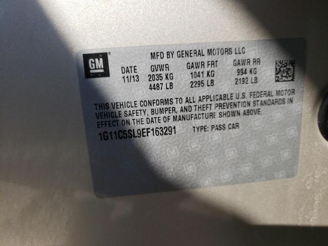 1G11C5SL9EF163291 - 2014 CHEVROLET MALIBU 1LT 金色 照片 10