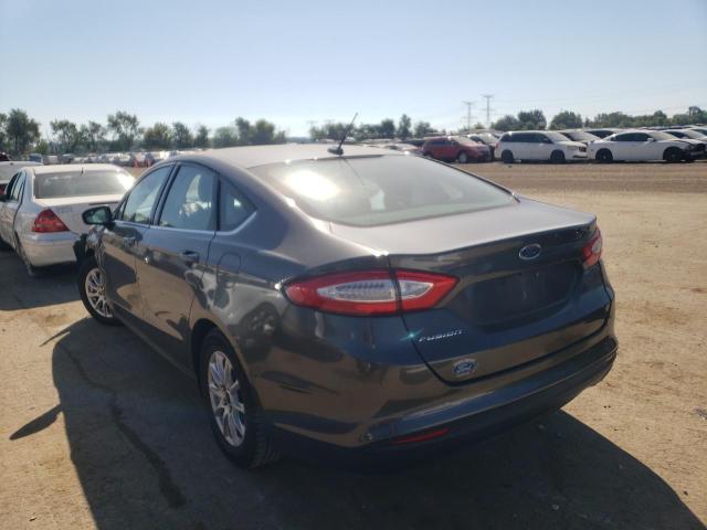 3FA6P0G79GR378620 - 2016 FORD FUSION S GRAY photo 3