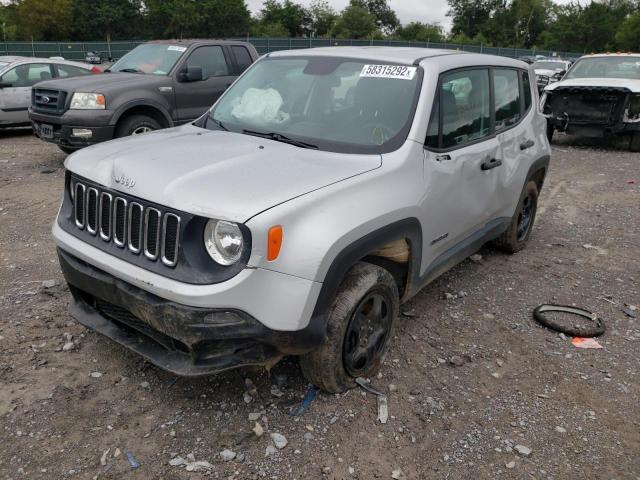 ZACCJBAB1HPG10050 - 2017 JEEP RENEGADE S Gümüş foto 2