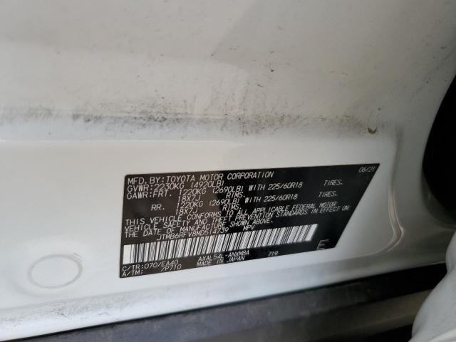 JTMB6RFV8MD514739 - 2021 TOYOTA RAV4 XLE P WHITE photo 10