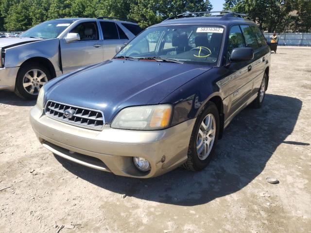 4S3BH675547610382 - 2004 SUBARU LEGACY OUT TWO TONE photo 2