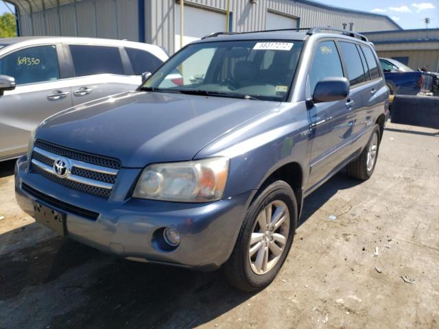 JTEHW21A670042778 - 2007 TOYOTA HIGHLANDER BLUE photo 2