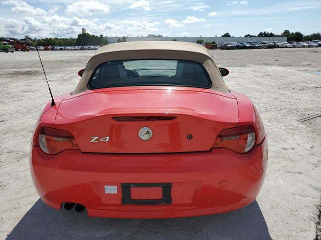 4USBU33596LW69052 - 2006 BMW Z4 3.0 RED photo 6