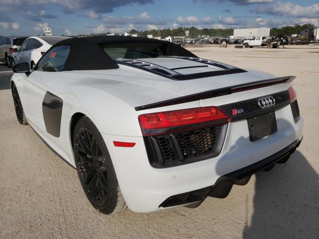 WUA4BCFX3J7900419 - 2018 AUDI R8 SPYDER WHITE photo 3