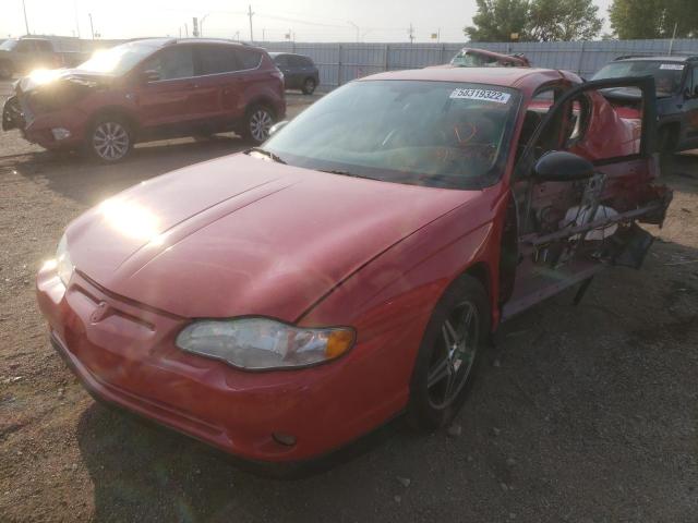 2G1WZ151949395288 - 2004 CHEVROLET MONTE CARL წითელი ფოტო 2