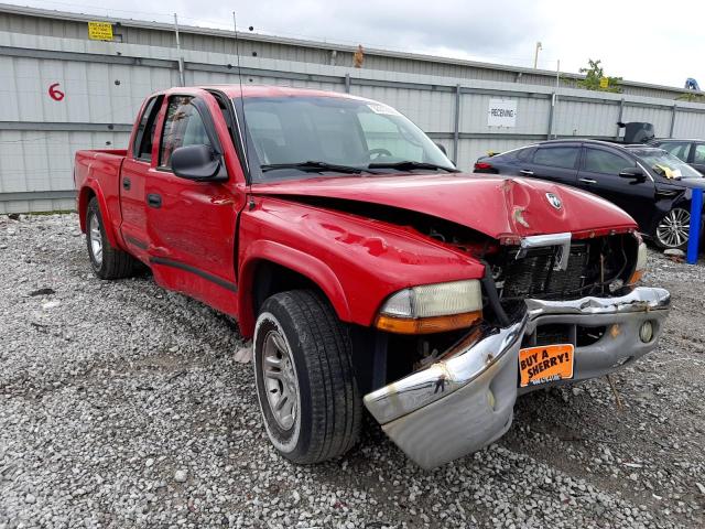 1D7HG48N54S560098 - 2004 DODGE DAKOTA QUA RED photo 1