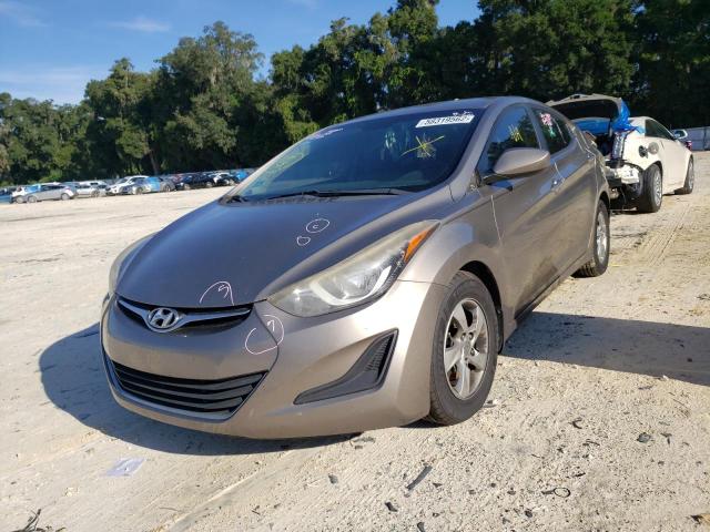 5NPDH4AE9EH518484 - 2014 HYUNDAI ELANTRA GRAY photo 2