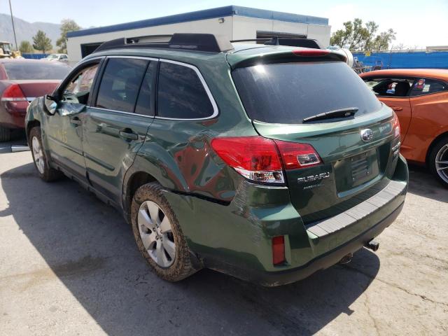 4S4BRDKC2C2289870 - 2012 SUBARU OUTBACK 3. GREEN photo 3