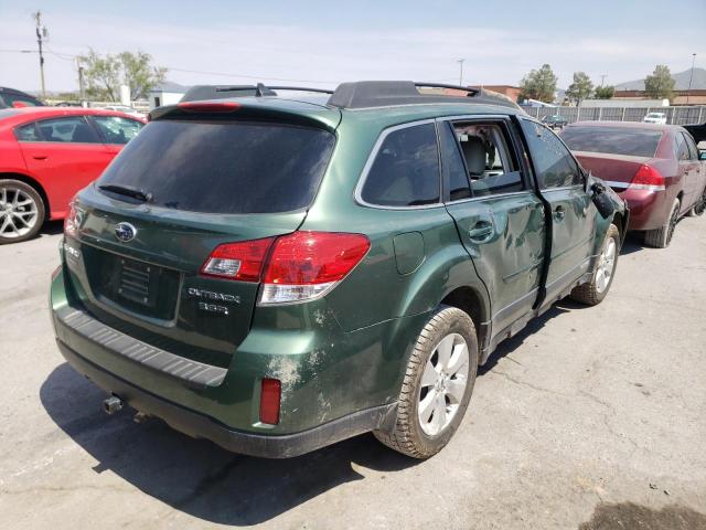 4S4BRDKC2C2289870 - 2012 SUBARU OUTBACK 3. GREEN photo 4