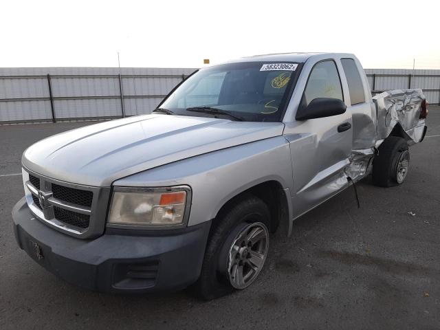 1D7HE32K18S531721 - 2008 DODGE DAKOTA SXT SILVER photo 2