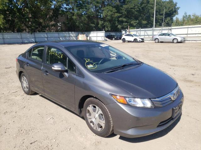 JHMFB4F2XCS002348 - 2012 HONDA CIVIC HYBR GRAY photo 1