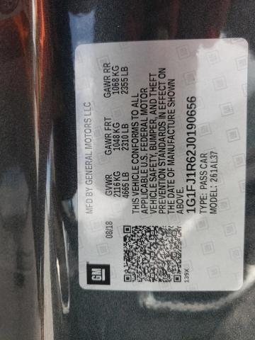 1G1FJ1R62J0190656 - 2018 CHEVROLET CAMARO ZL1 CHARCOAL photo 10