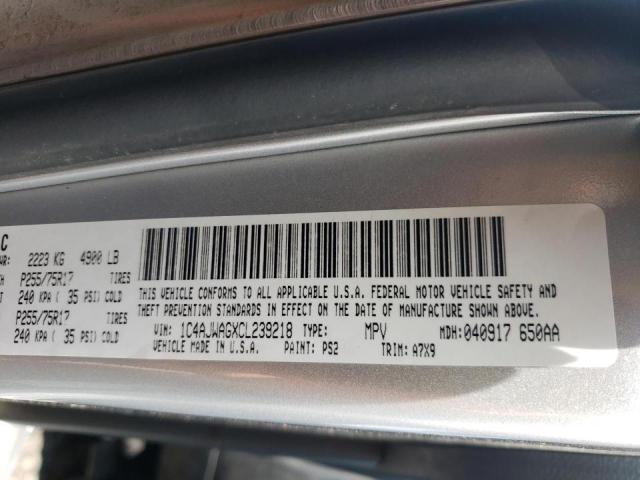 1C4AJWAGXCL239218 - 2012 JEEP WRANGLER S SILVER photo 10