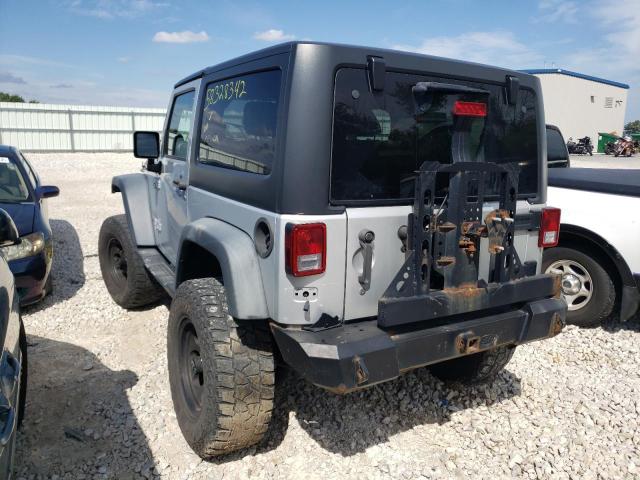 1C4AJWAGXCL239218 - 2012 JEEP WRANGLER S SILVER photo 3