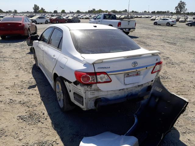 2T1BU4EE1DC124640 - 2013 TOYOTA COROLLA S WHITE photo 3