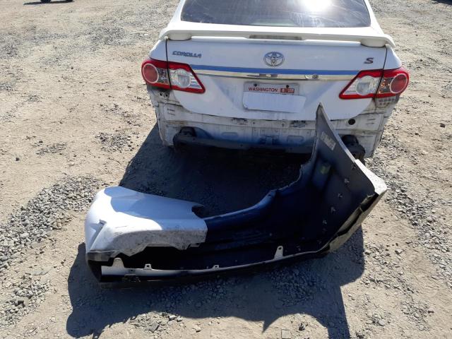 2T1BU4EE1DC124640 - 2013 TOYOTA COROLLA S WHITE photo 9