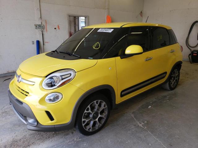 ZFBCFADH1EZ015159 - 2014 FIAT 500L TREKK YELLOW photo 2