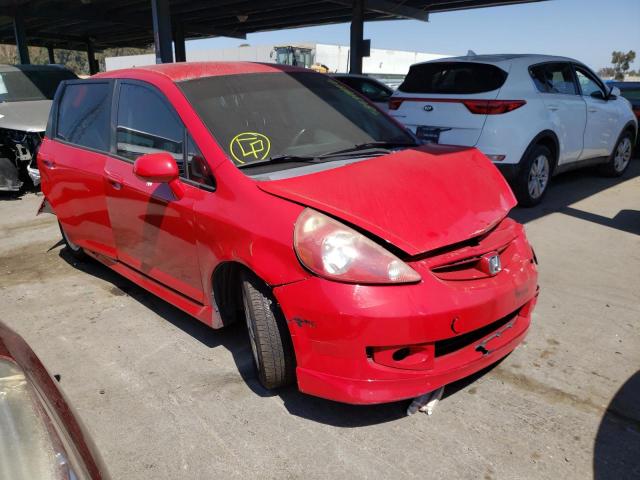 JHMGD38607S014121 - 2007 HONDA FIT S RED photo 1