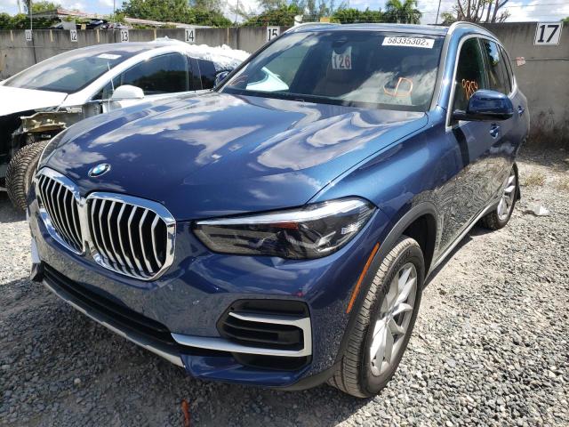 5UXCR4C07N9K63433 - 2022 BMW X5 SDRIVE BLUE photo 2