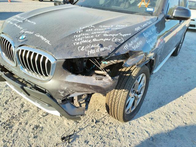 5UXTY5C02L9D09100 - 2020 BMW X3 XDRIVE3 GRAY photo 9