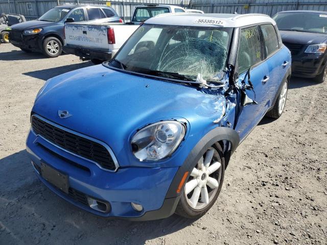 WMWZC5C58CWM13754 - 2012 MINI COOPER S C BLUE photo 2