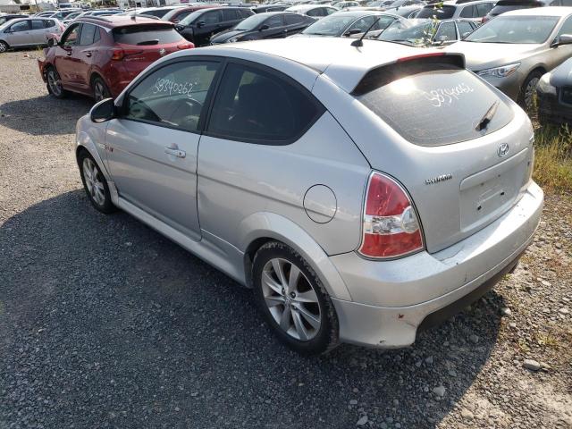 KMHCN35C87U040778 - 2007 HYUNDAI ACCENT BAS SILVER photo 3