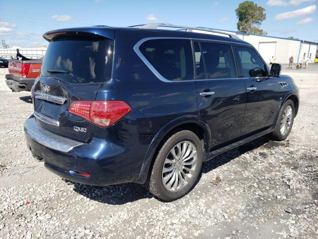 JN8AZ2NE8F9082711 - 2015 INFINITI QX80 BLUE photo 4