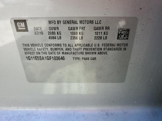 1G11E5SA1GF103646 - 2016 CHEVROLET MALIBU LIM 银色 照片 10